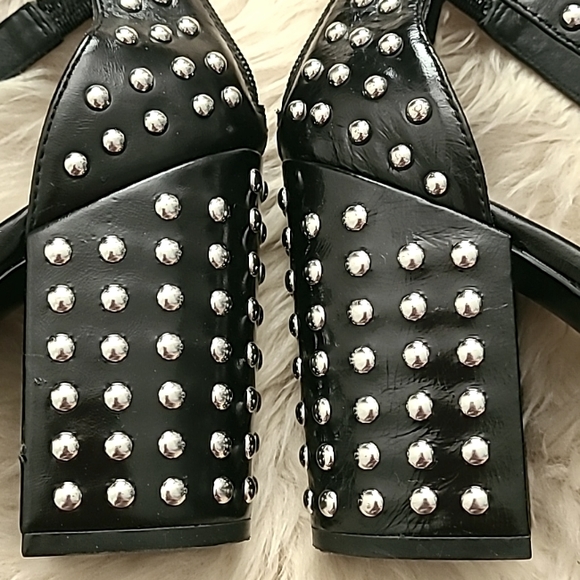 Steve Madden Fara S Black Studded Heels - Picture 7 of 16